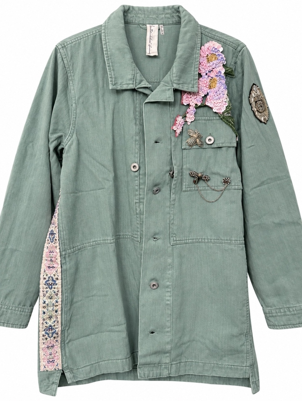 Aratta Grant sage embellished jacket